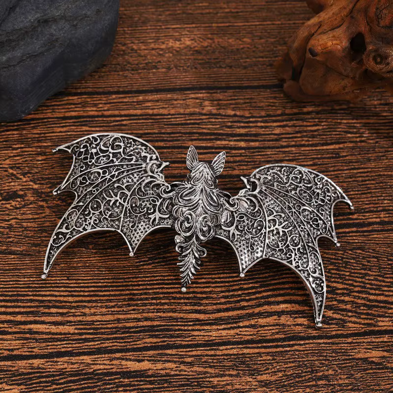 Pince à cheveux chauve-souris gothique rétro Viking pour femmes