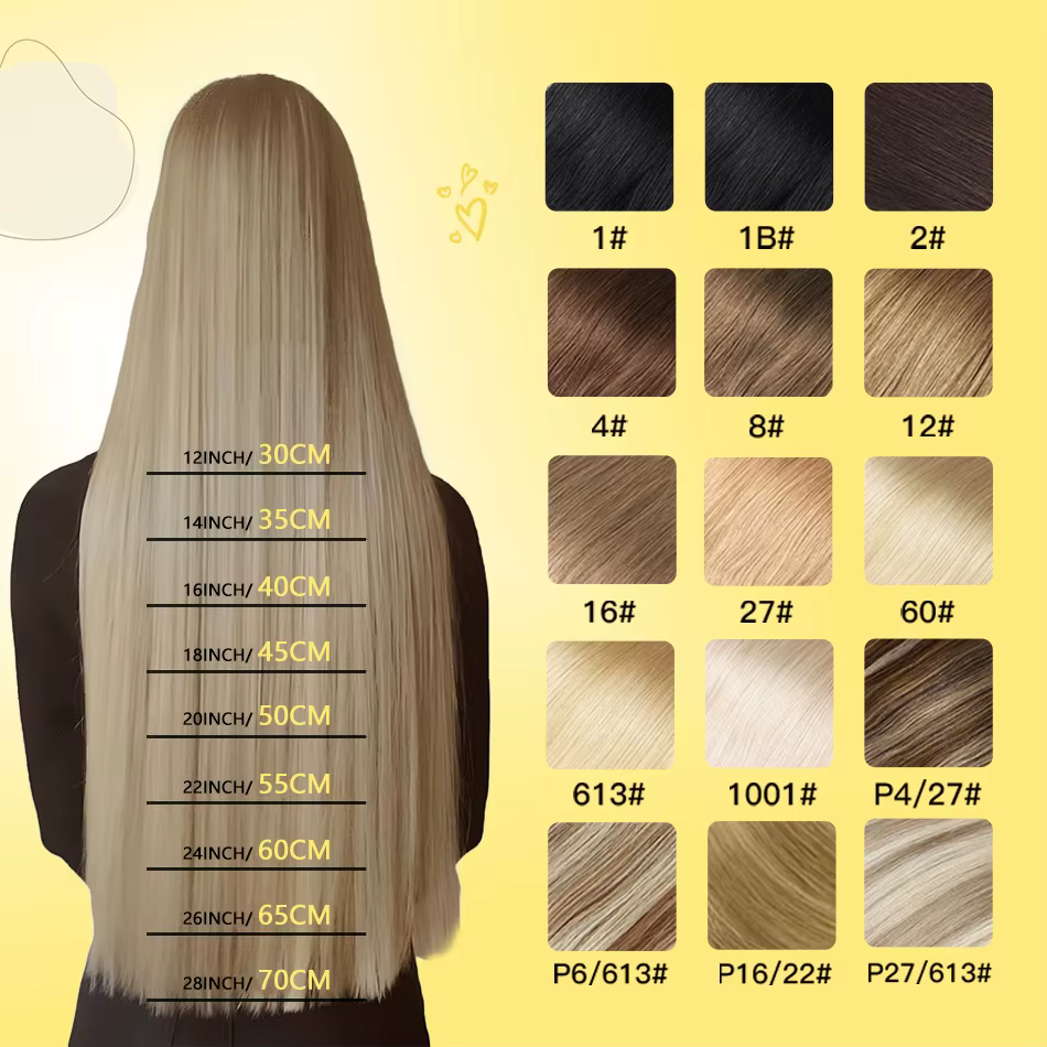 Yelo – tissage en lot 100% naturel Remy lisse et soyeux