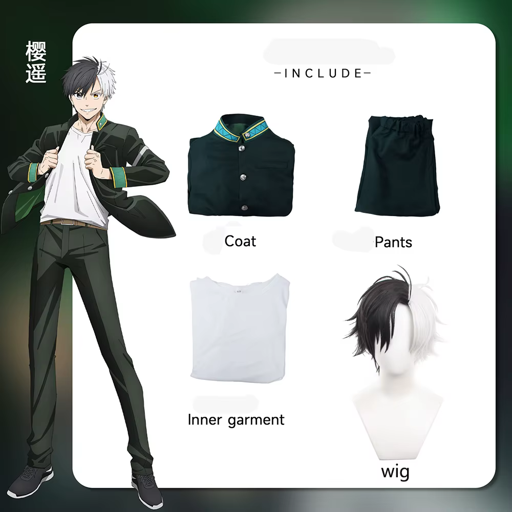 Anime coupe-vent Hajime Umemiya Hayato Suo Cosplay Costume perruque Haruka Sakura uniforme scolaire Costumes d'halloween pour hommes femmes