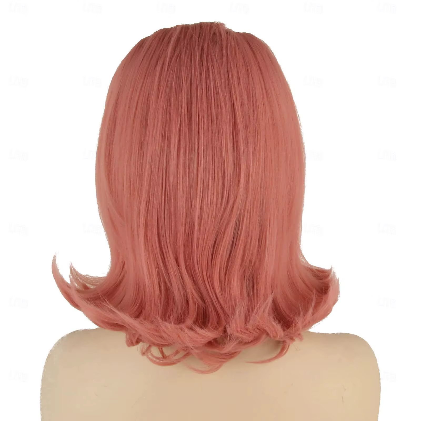 HAIRJOY cheveux synthétiques rose updo perruque 70s Pinup Pelucas 60s ruche Look Vintage Halloween Costume femmes