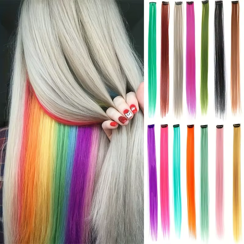 Extensions de cheveux à clipser pour femmes et enfants