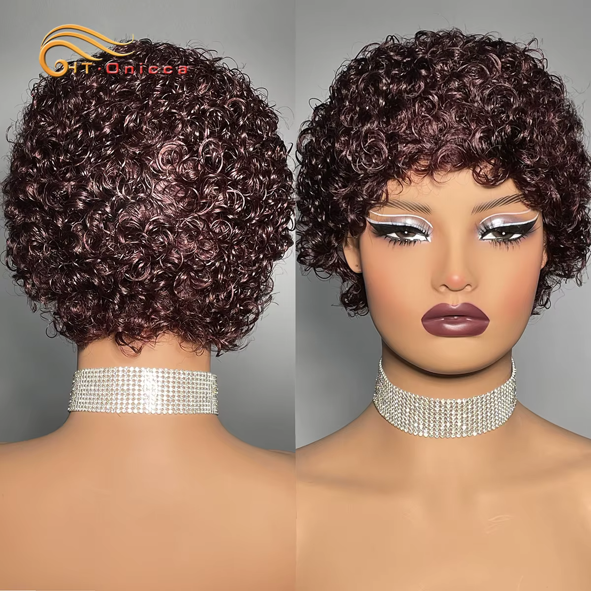 Kinky Curly Human Hair Wigs for Women