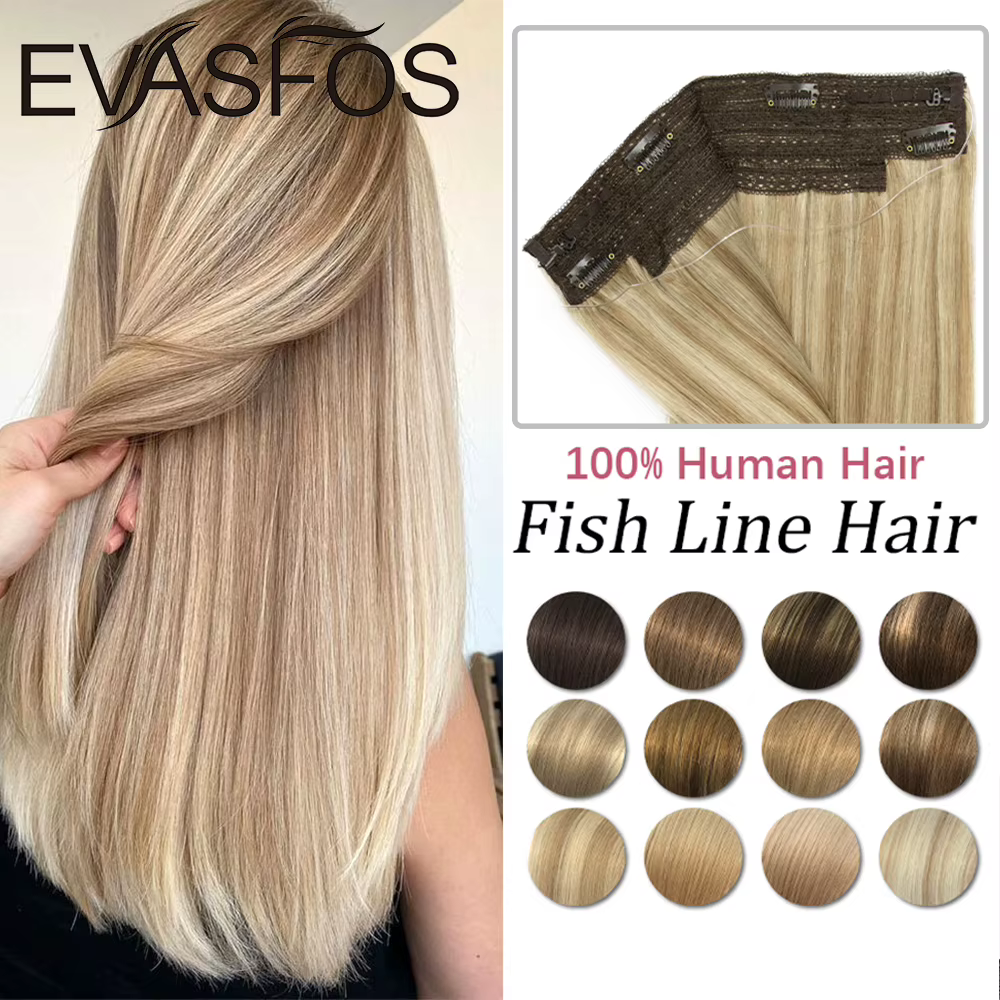 Extension de cheveux à clip invisible pour femme