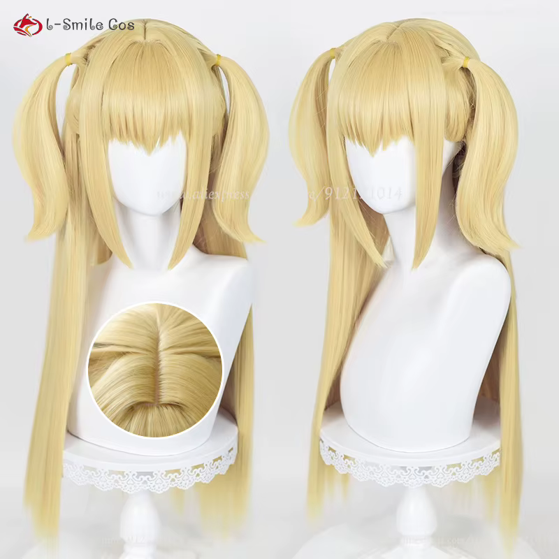 Anime Misa Amane L.Lawliet Yagami lumière Cosplay perruque noir marron or résistant à la chaleur cheveux synthétiques