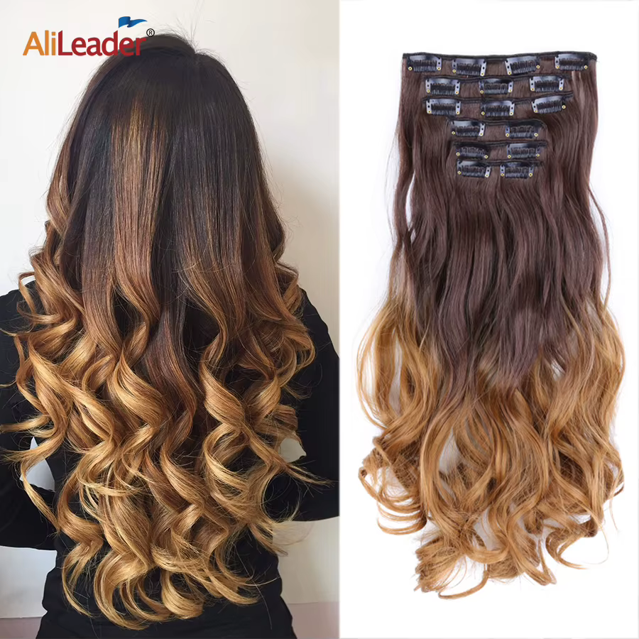 Extensions de cheveux synthétiques à clipser