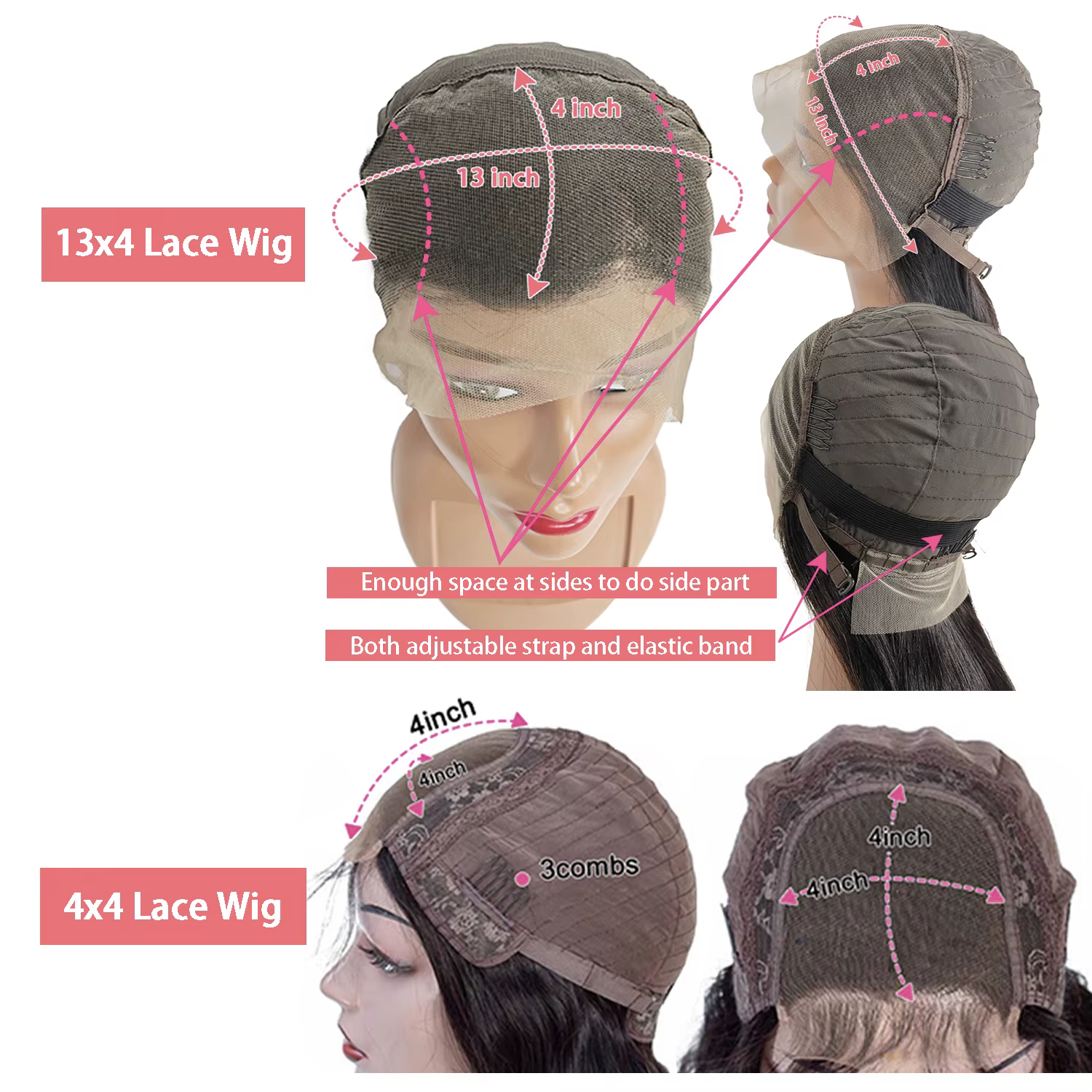 Perruque Courte Bob Body Wave 13x4 Sans Colle Cheveux Humains Brésiliens Prête à Porter