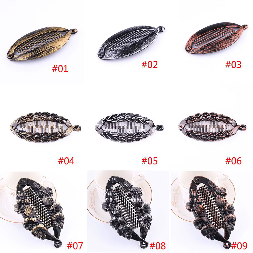 Barrettes à la mode, pinces banane