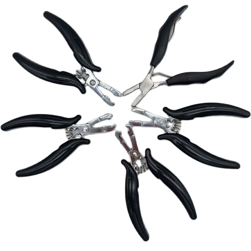 Pince d'extension de cheveux de Type U noir de 5.5 pouces, 1 pièce/lot, pour la fabrication d'extension de cheveux pré-collés
