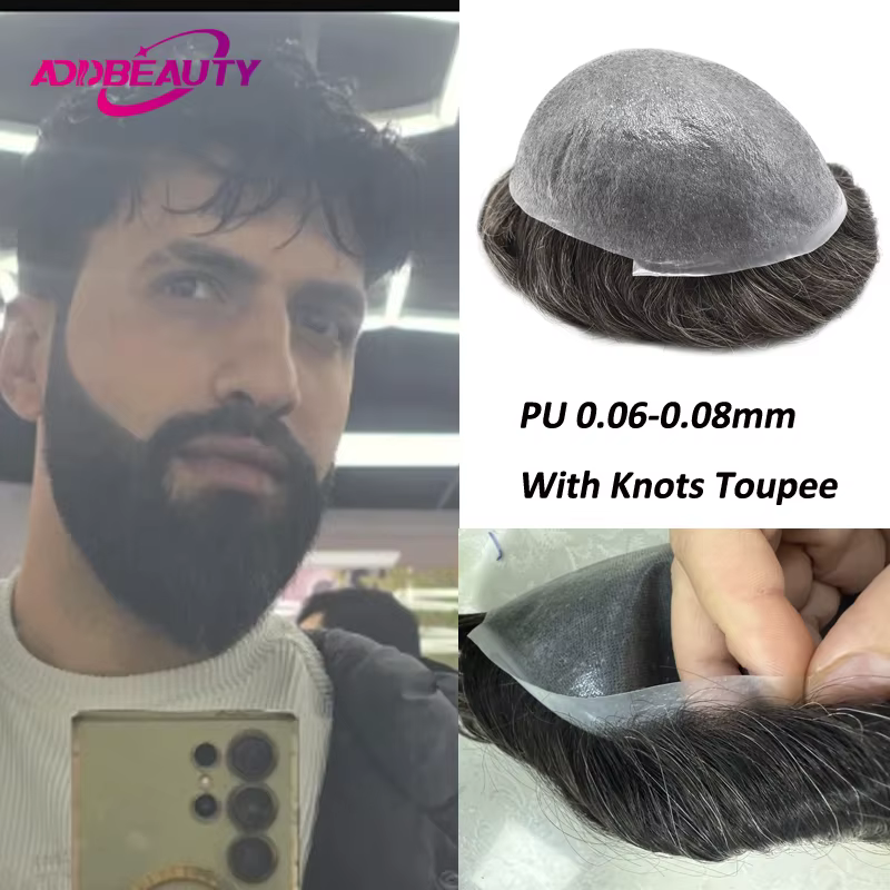 Prothèse capillaire pour homme en PU ultra-fin 0
