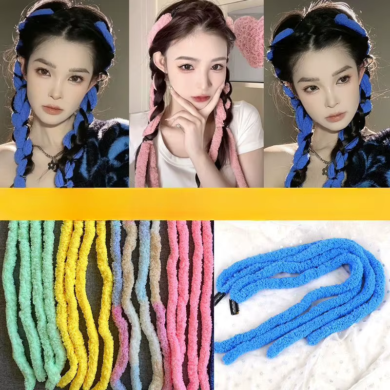 Tresses de Cheveux Arc-en-ciel pour Fille Africaine, Rubans de Queue de Cheval, Accessoires de Coiffure, 70cm