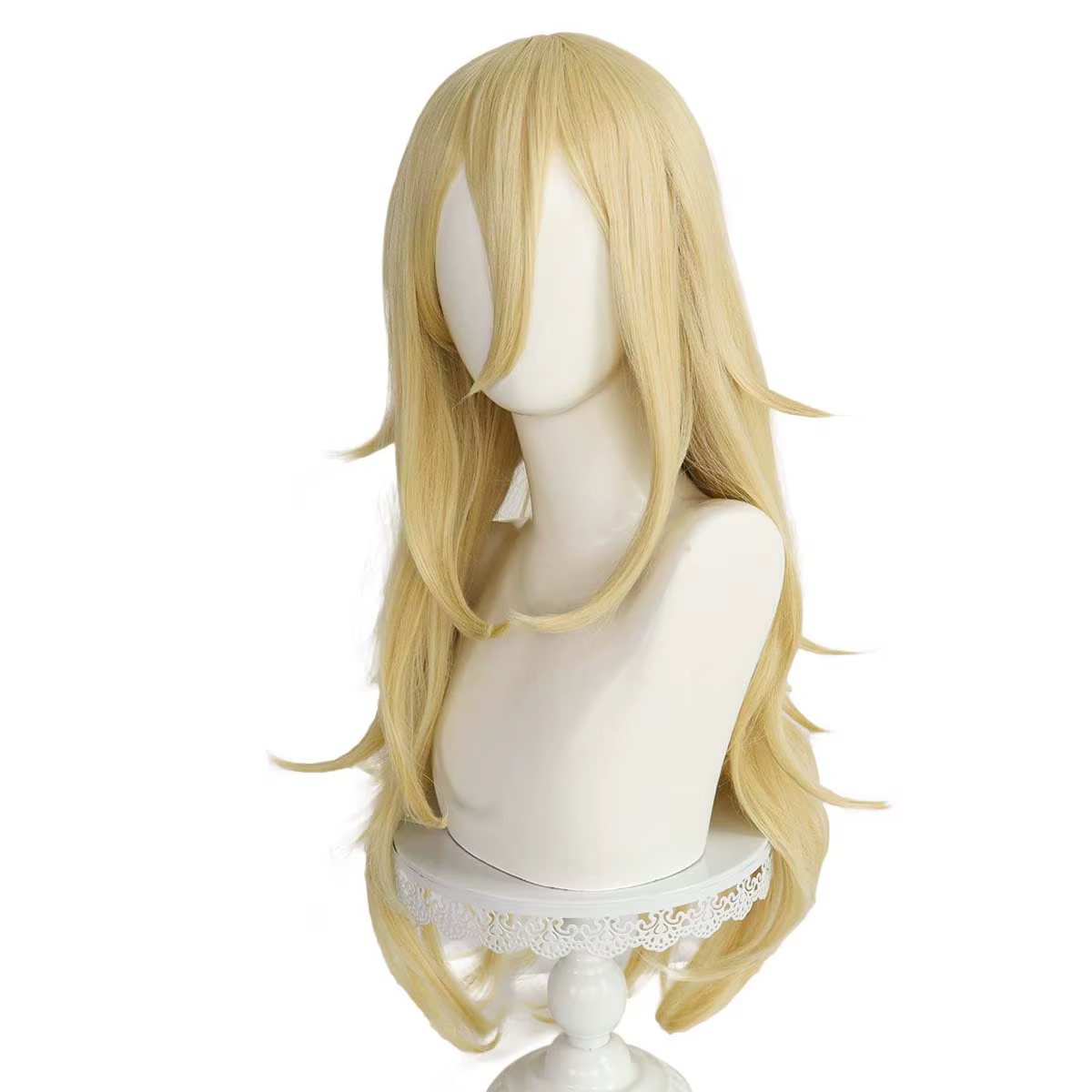 « Ange de la mort » (Personnage : Rachel Gardner) – Perruque synthétique blonde claire résistante à la chaleur pour les spectacles de cosplay et de convention