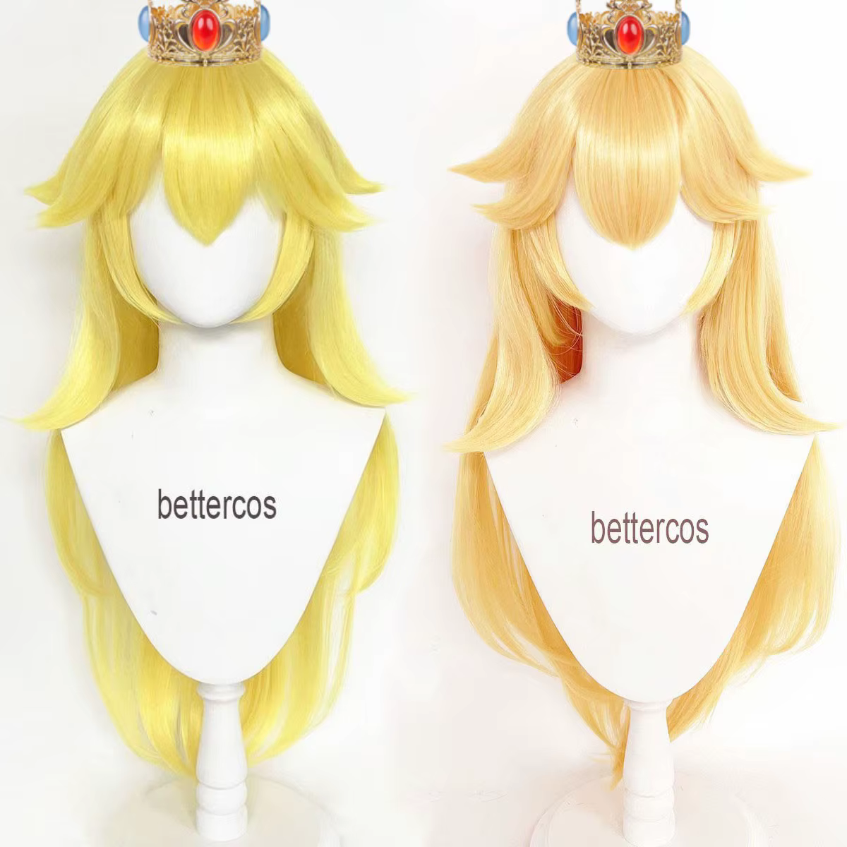 Haute qualité princesse pêche perruque jeu Cosplay