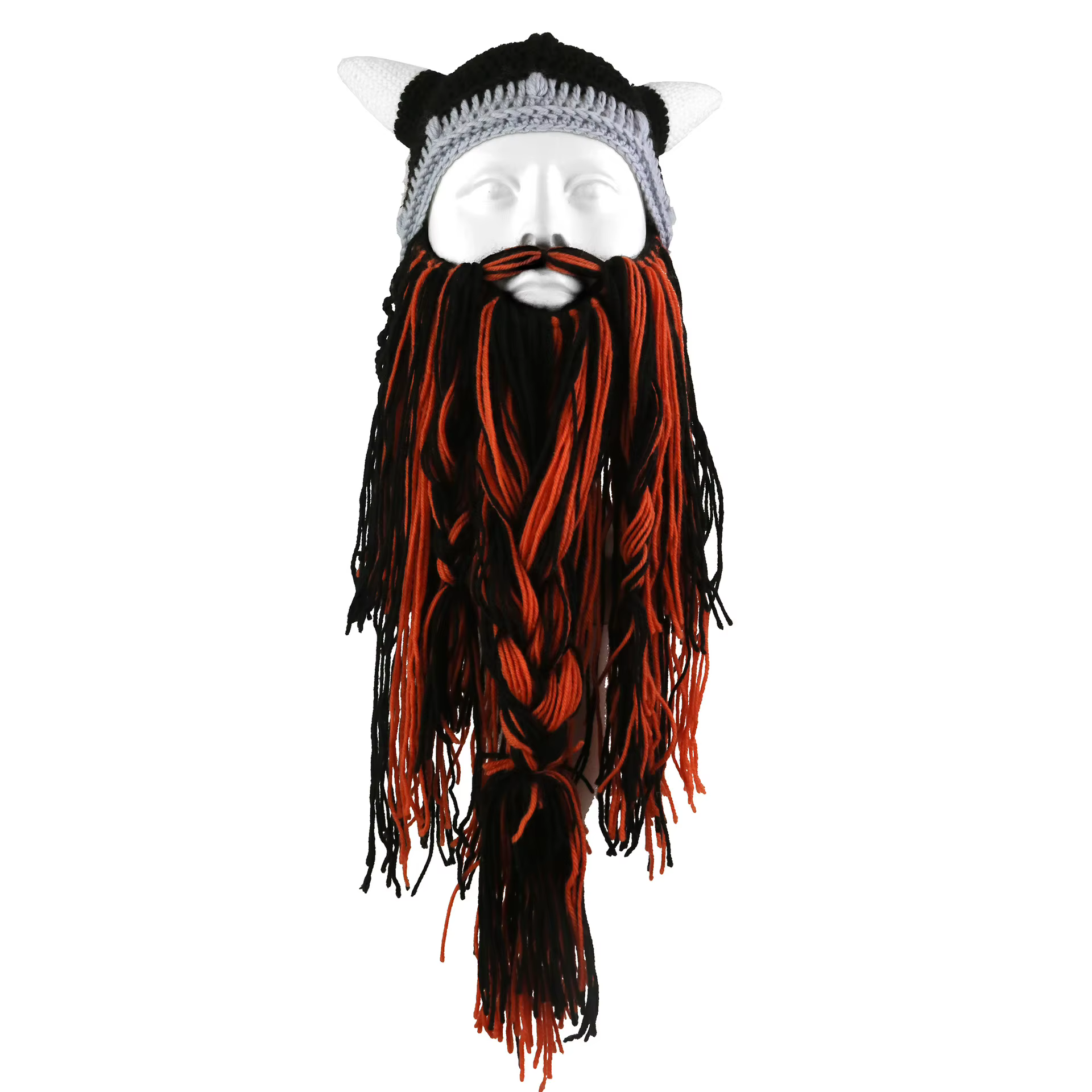 Chapeau de perruque viking à longue barbe