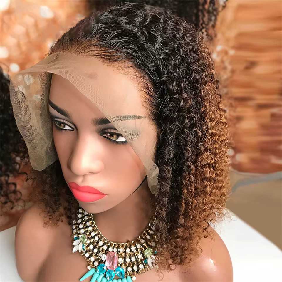 Perruque Lace Front Wig naturelle crépue bouclée-Afro