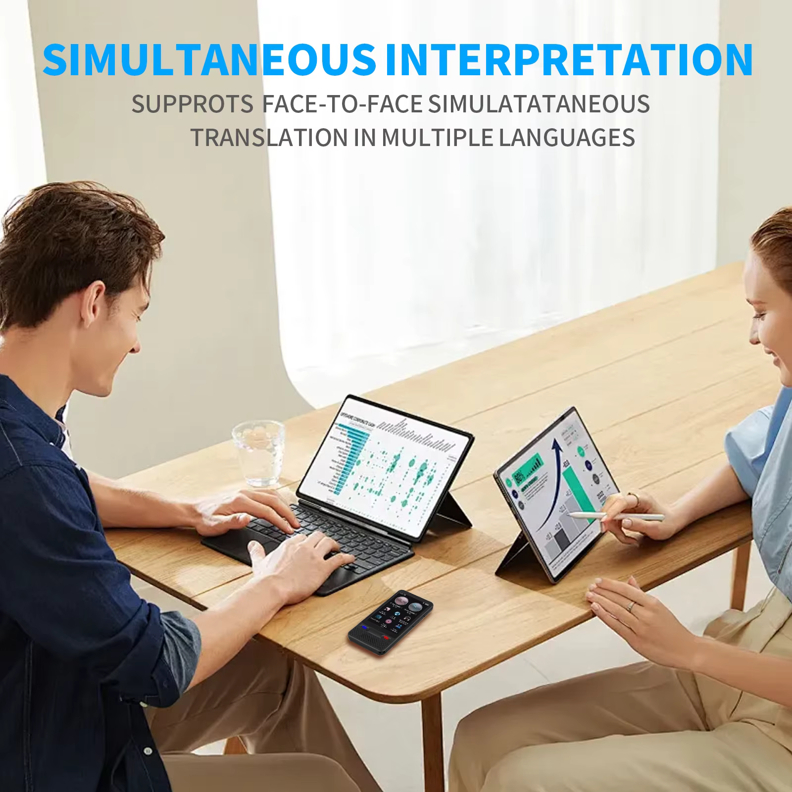 Dispositif de traduction linguistique prenant en charge 138 langues en temps réel, traducteur vocal IA avec traducteur ChatGPT