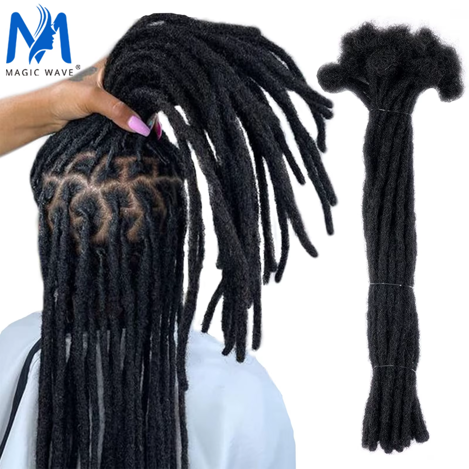 Extensions de dreadlocks en cheveux humains