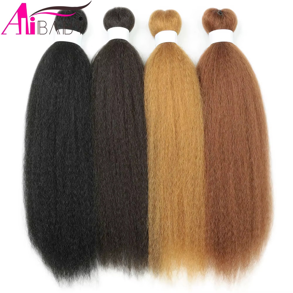 Alibaby 26 pouces Vixen cheveux paquets synthétiques Yaki droite Crochet Extensions