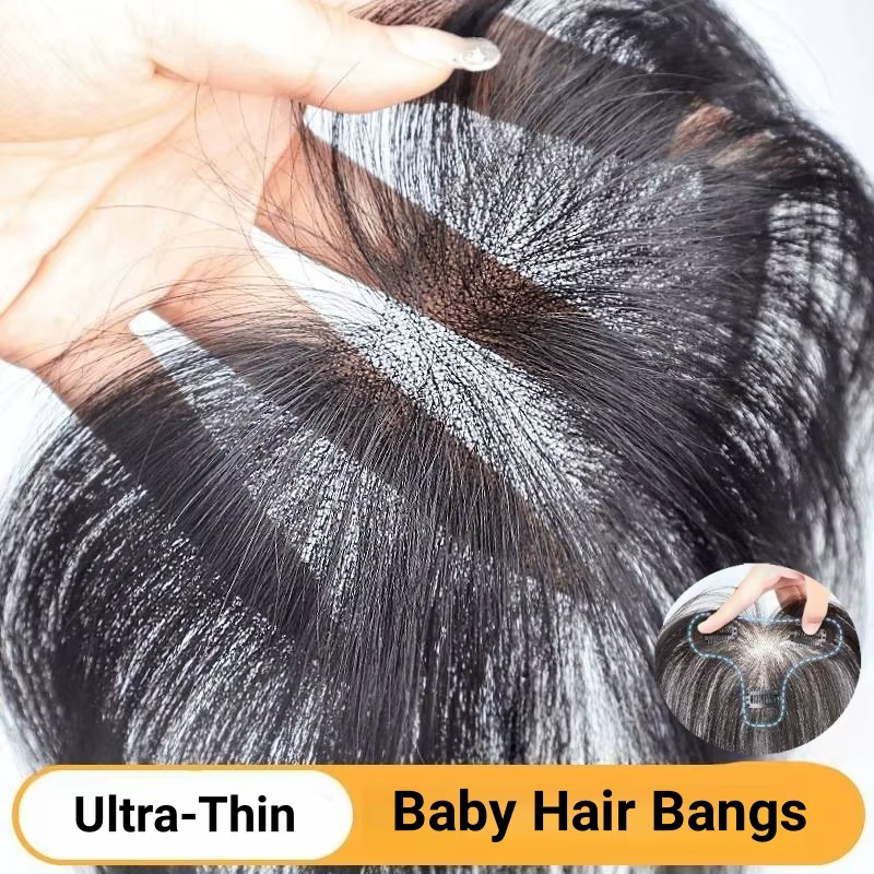 Frange de cheveux humains améliorée pour femmes