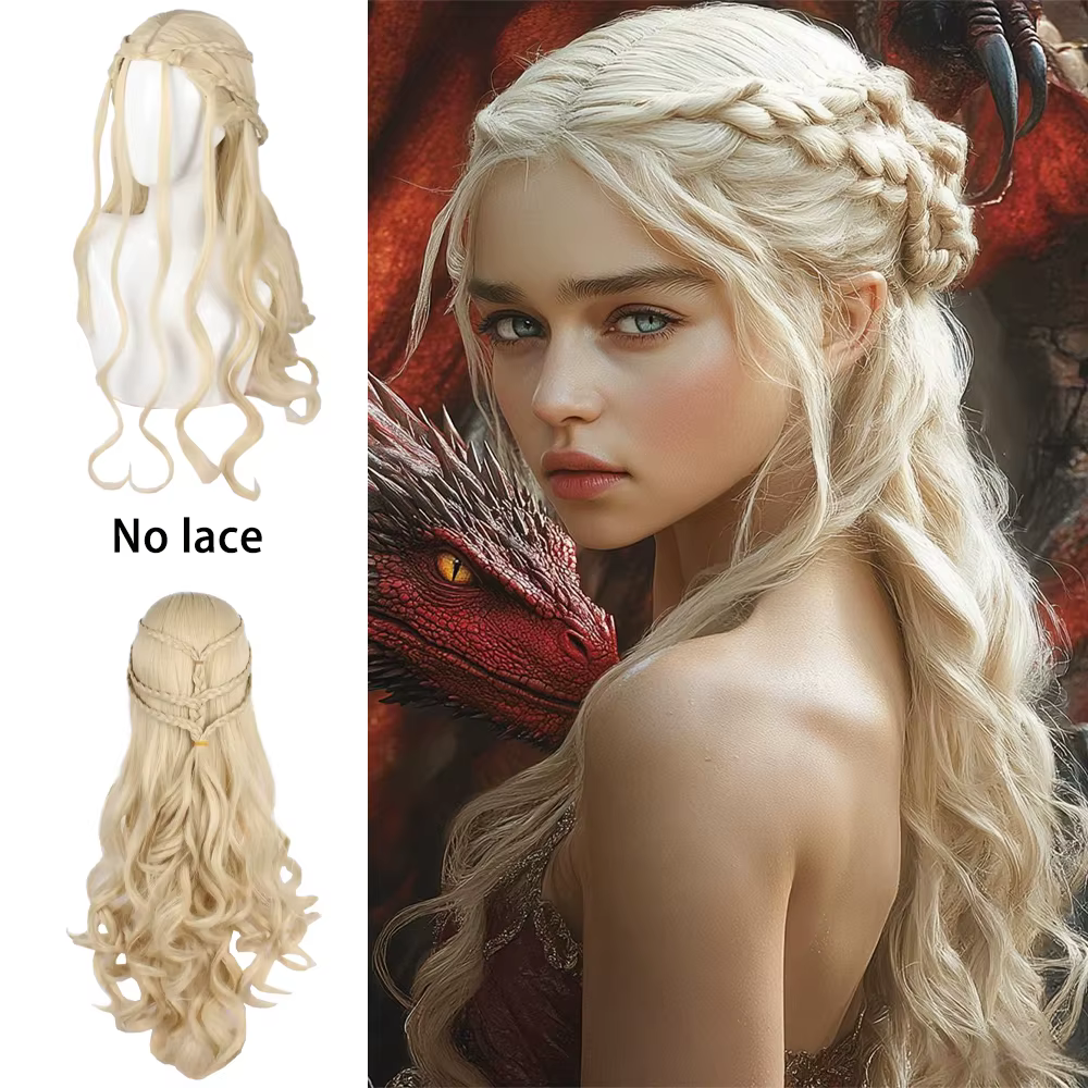 Perruque de cosplay Daenerys Targaryen 13×4HD avec dentelle frontale