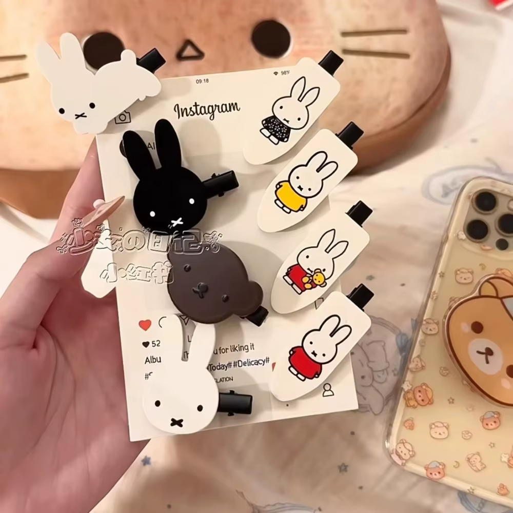 Miffy Lot de 2 pinces à cheveux mignonnes style dessin animé Kawaii