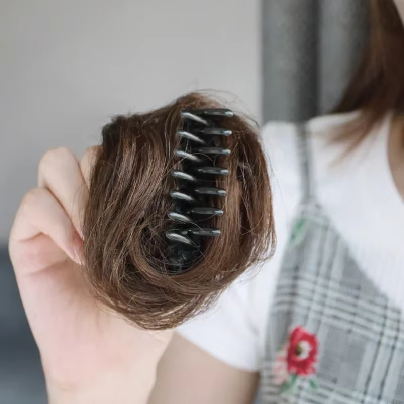 Pince à cheveux synthétique pour chignon pour femmes et filles