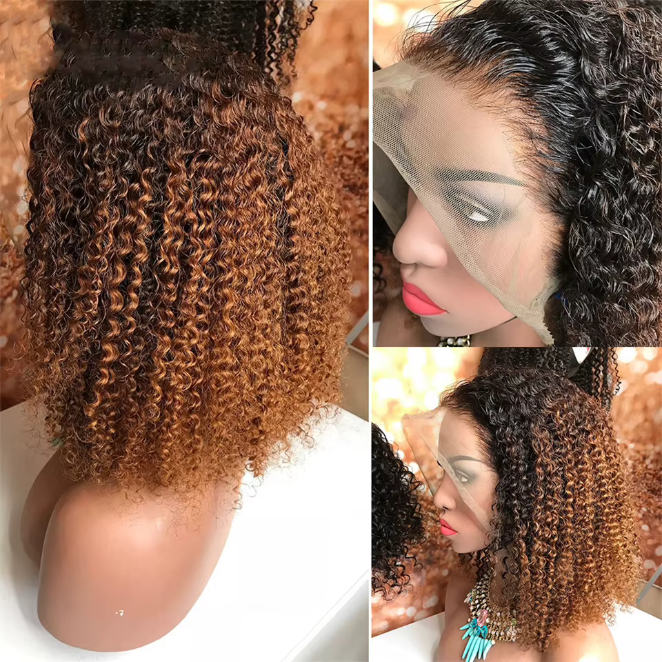 Perruque Lace Front Wig naturelle crépue bouclée-Afro
