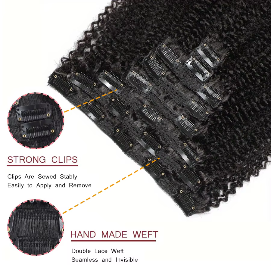 Extensions de cheveux bouclés Newmi Kinky Curly à clipser