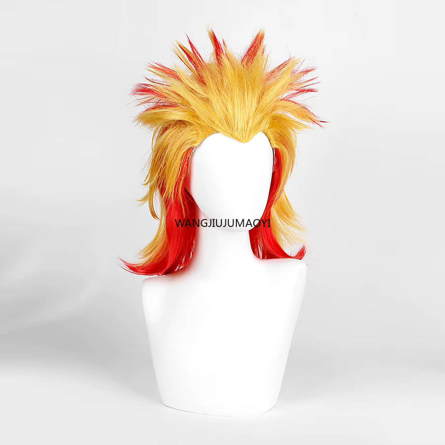 Perruque de Cosplay Demon Slayer Rengoku Kyoujurou