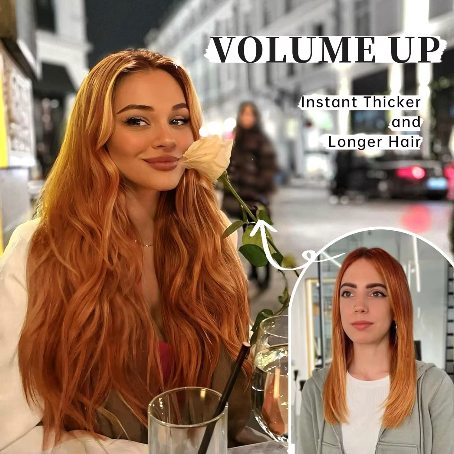Extensions de cheveux synthétiques invisibles