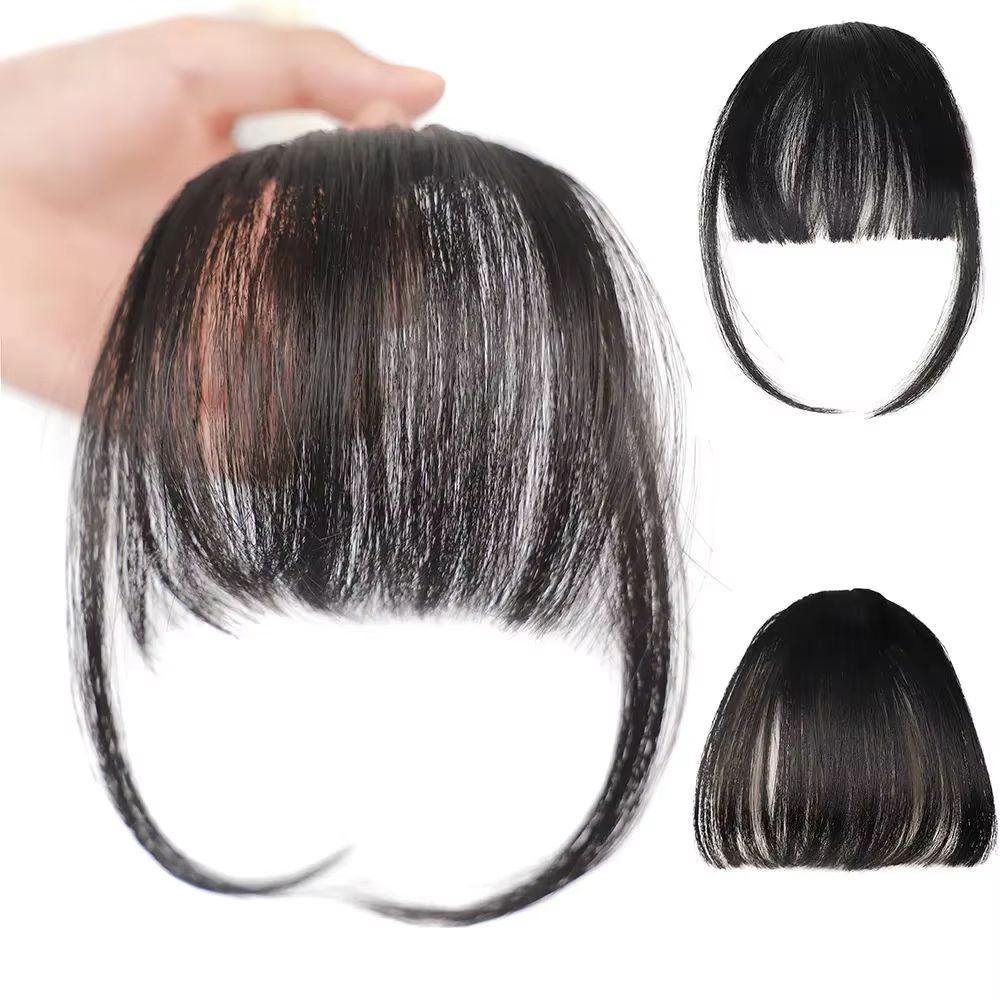 Extension de Cheveux Synthétiques à Frange d'Air avec réinitialisation