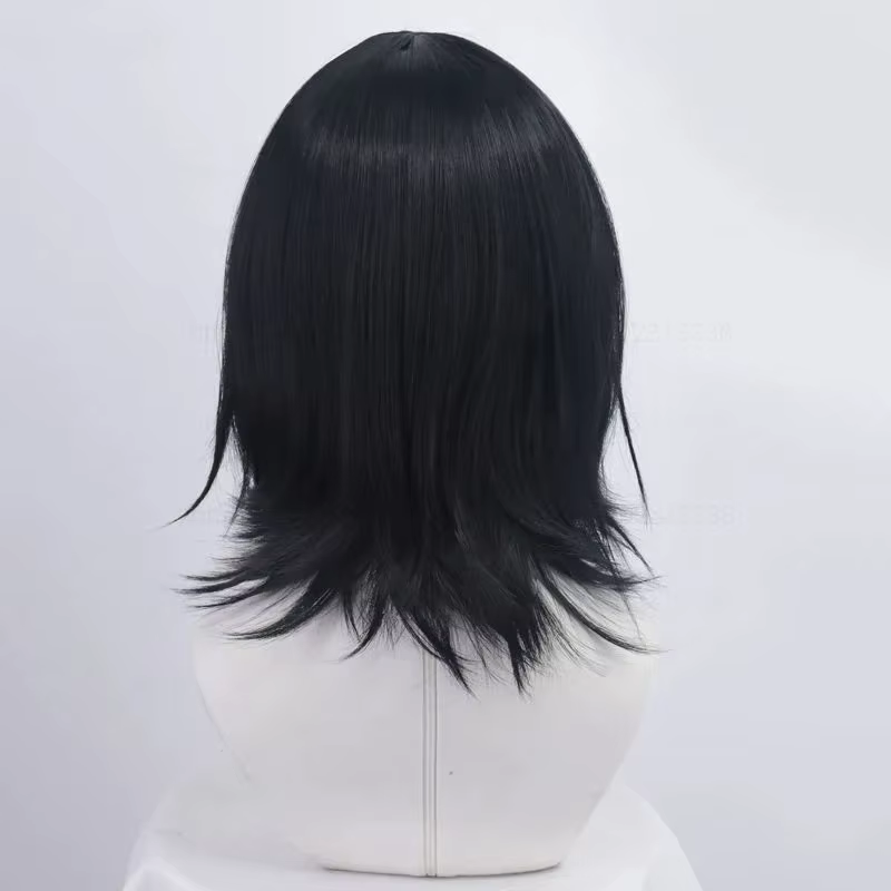 Perruque de cosplay Anime Fyodor Dostoevsky, noire, avec cuir chevelu simulé, cheveux résistants à la chaleur, perruques Fyodor D Dostoevsky