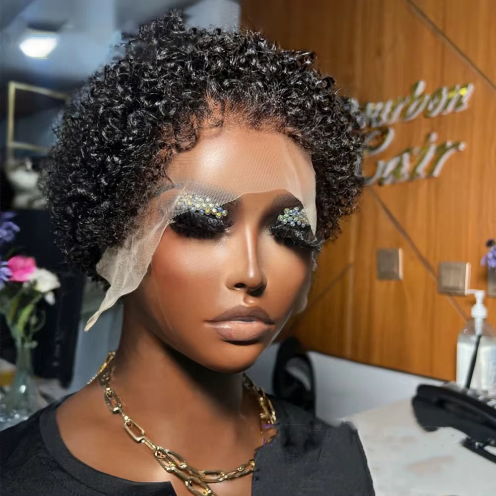 Kinky Curly Hair Wig, Natural Hairline