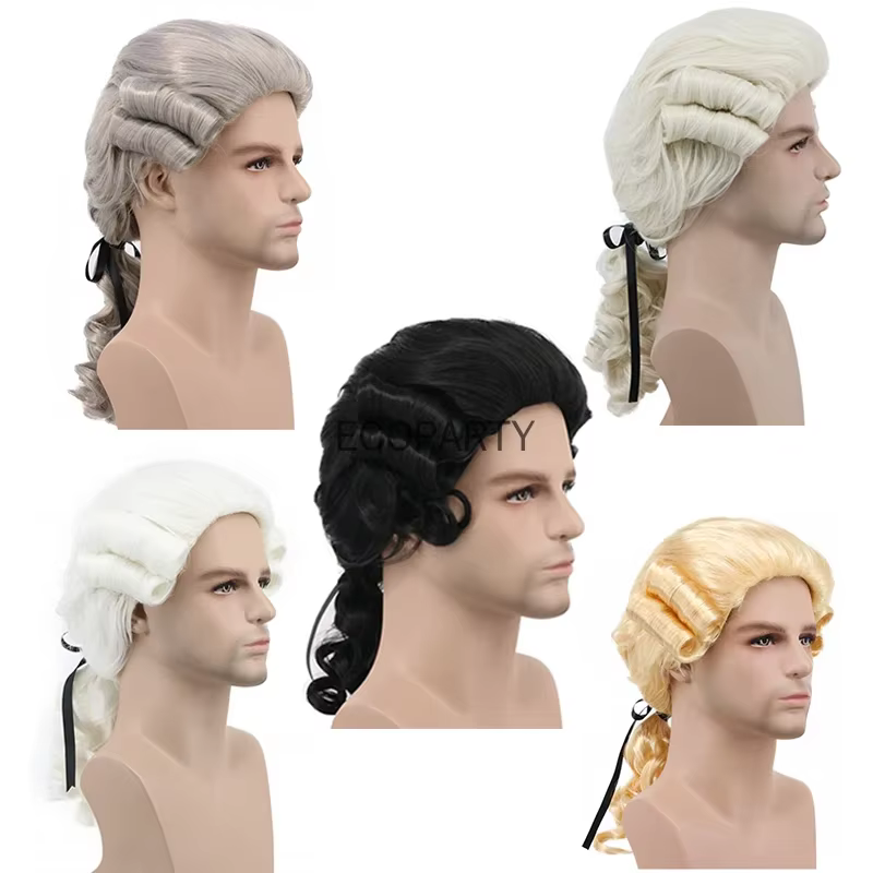 Perruque Synthétique Longue et Bouclée pour Cosplay Baroque