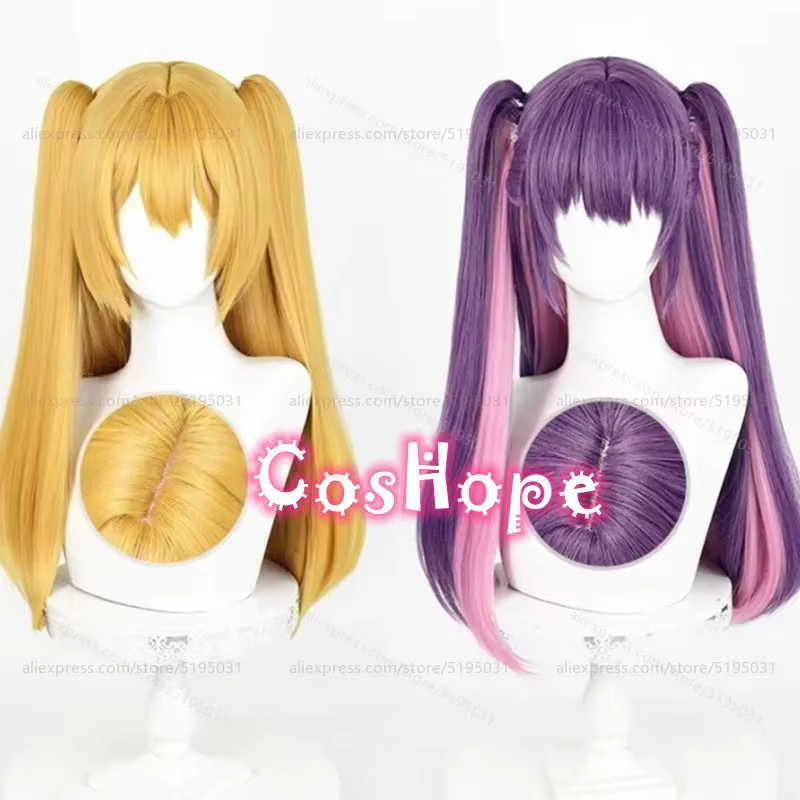 Ririsa Amano Cosplay perruque avec Double queue de cheval Miriella