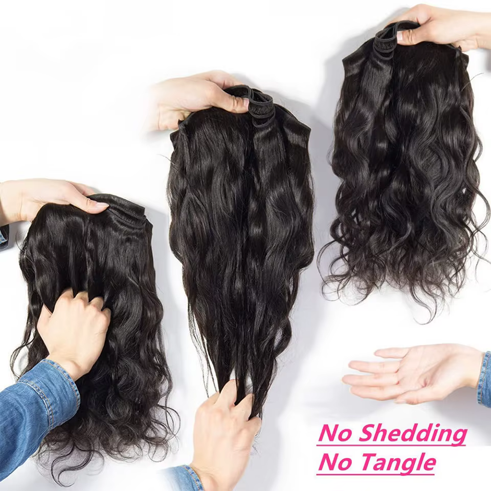 Mèches brésiliennes naturelles Body Wave élégantes de 28 pouces