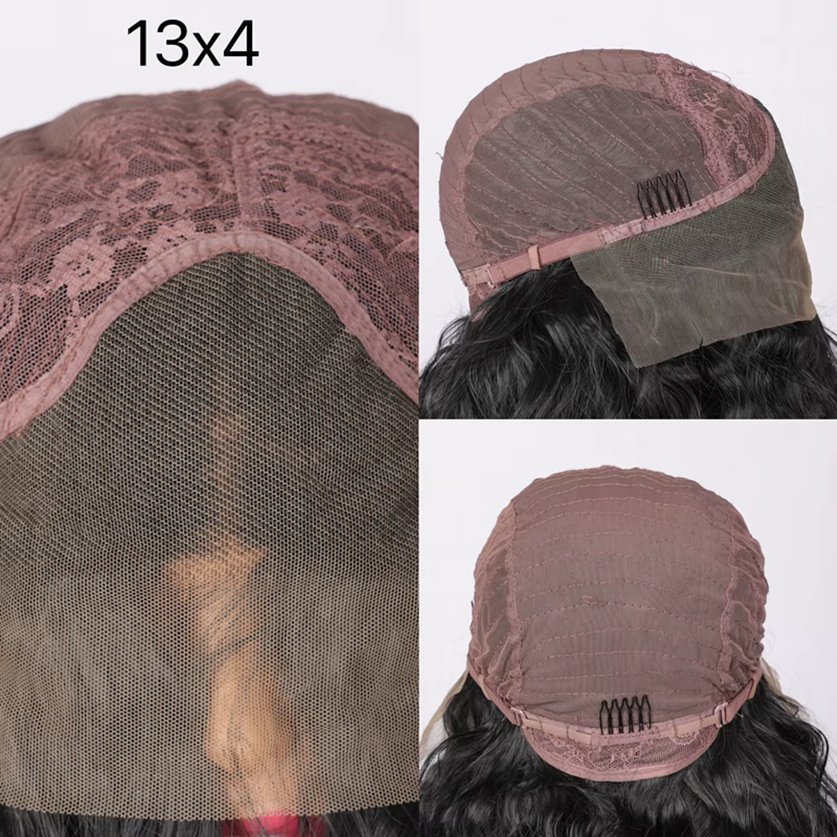 Perruque Lace Front Wig synthétique bouclée et crépue