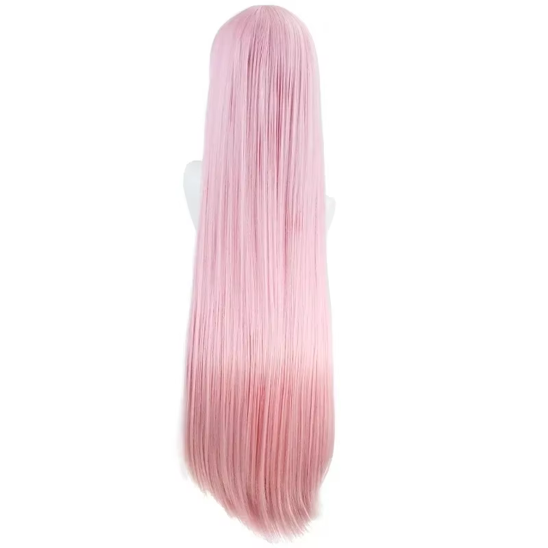 Perruque de Cosplay du Dessin Animé DARLING in the FRANXX 02, Postiche de ontariTwo, Sans Tenue de Sauna, Couleur Rose, Document