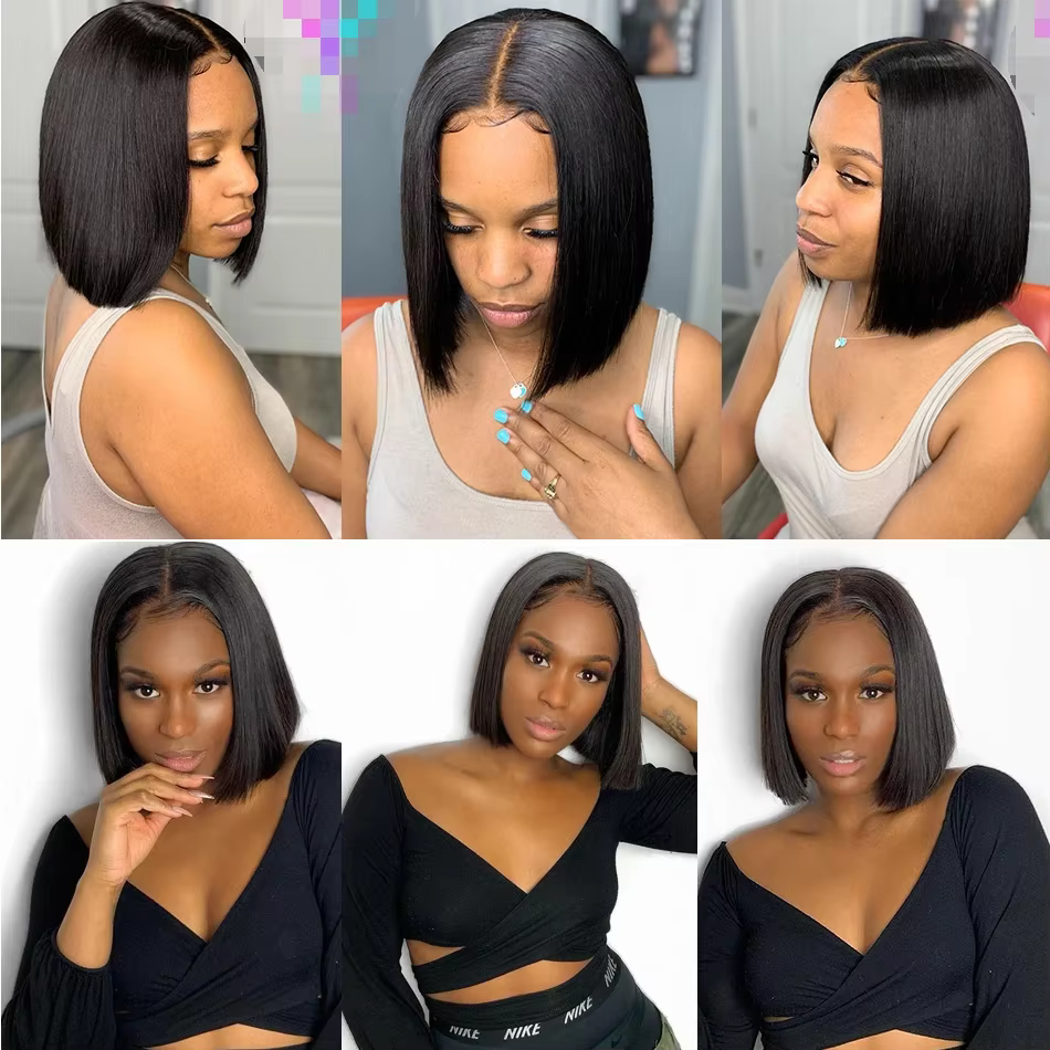 Nouvelle perruque synthétique Lace Front 4x4 de 10 pouces 2026