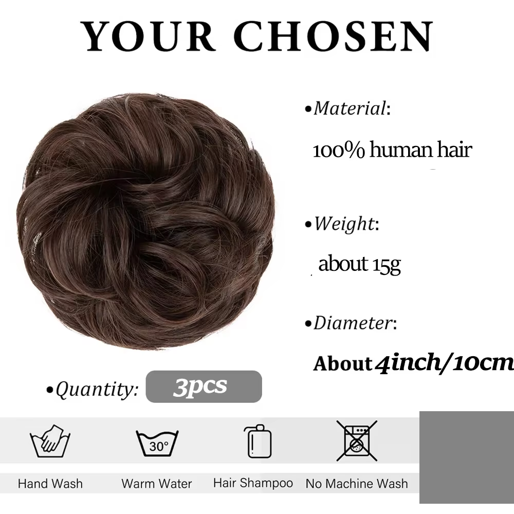 Extensions de chignon désordonné ondulé et bouclé pour femmes