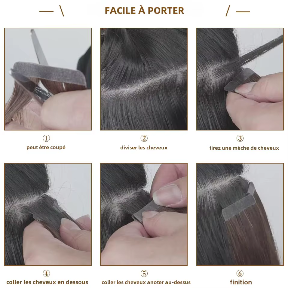 S-noilite 20 pièces bande dans les Extensions de cheveux