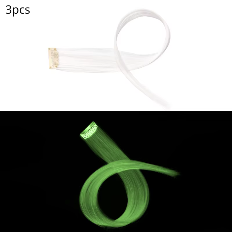 Extension capillaire synthétique lumineuse colorée néon