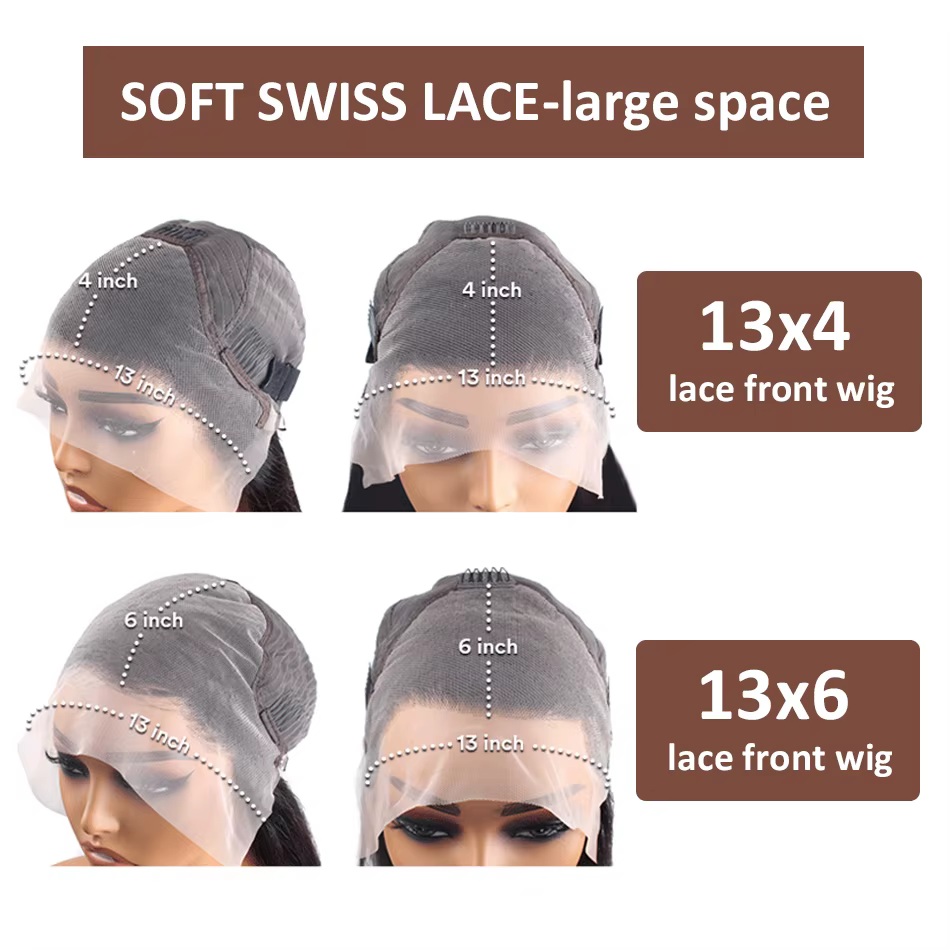 30 36 pouces miel blond perruque cheveux humains 13X6 eau vague profonde frontale