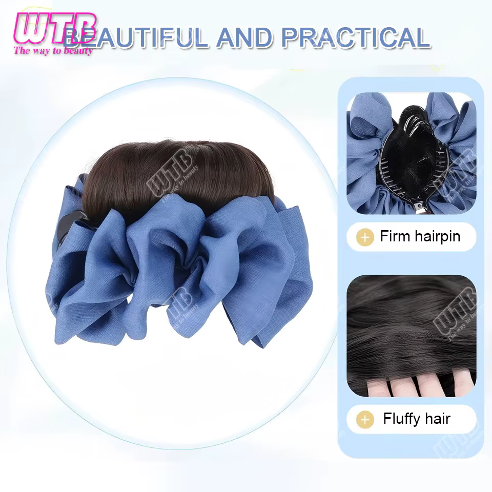 Nouvelle mode femmes chignon synthétique avec accessoires de cheveux pince à saisir Maruko tête perruque