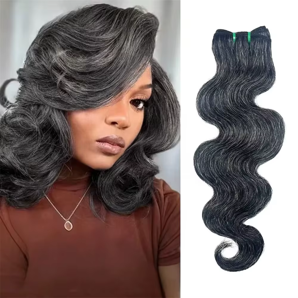 Extensions de cheveux humains Salt and Pepper P1B/Gris