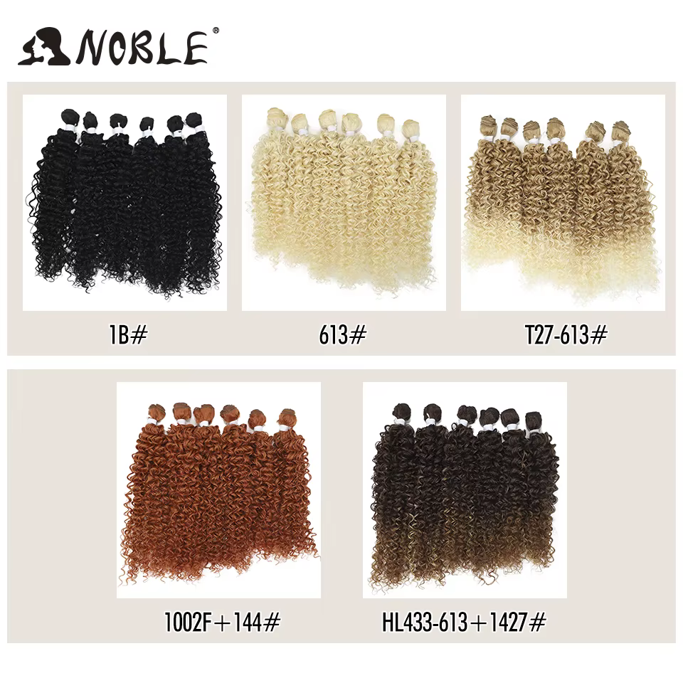 Tissage synthétique en lot Afro crépu bouclé-Noble