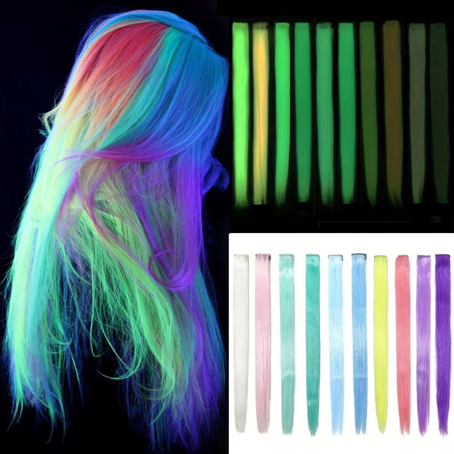 Extensions capillaires synthétiques lisses de 20 pouces