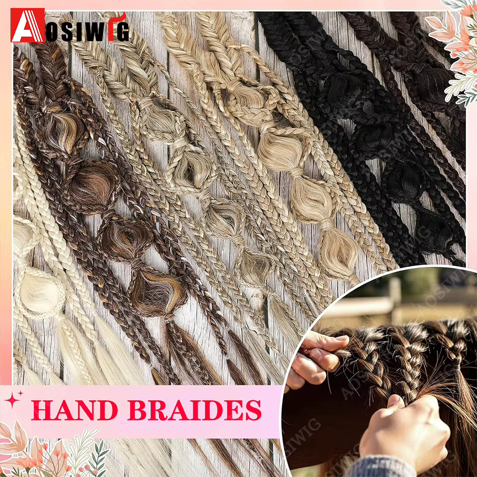 Extensions de cheveux tressés synthétiques style elfe