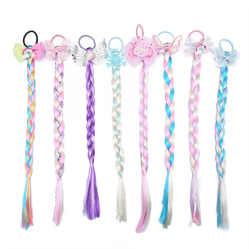 Princesse tresse Elsa bandeau postiche Cosplay perruques tressées pour Elsa habiller ensemble pour enfant en bas âge filles fête mariage anniversaire