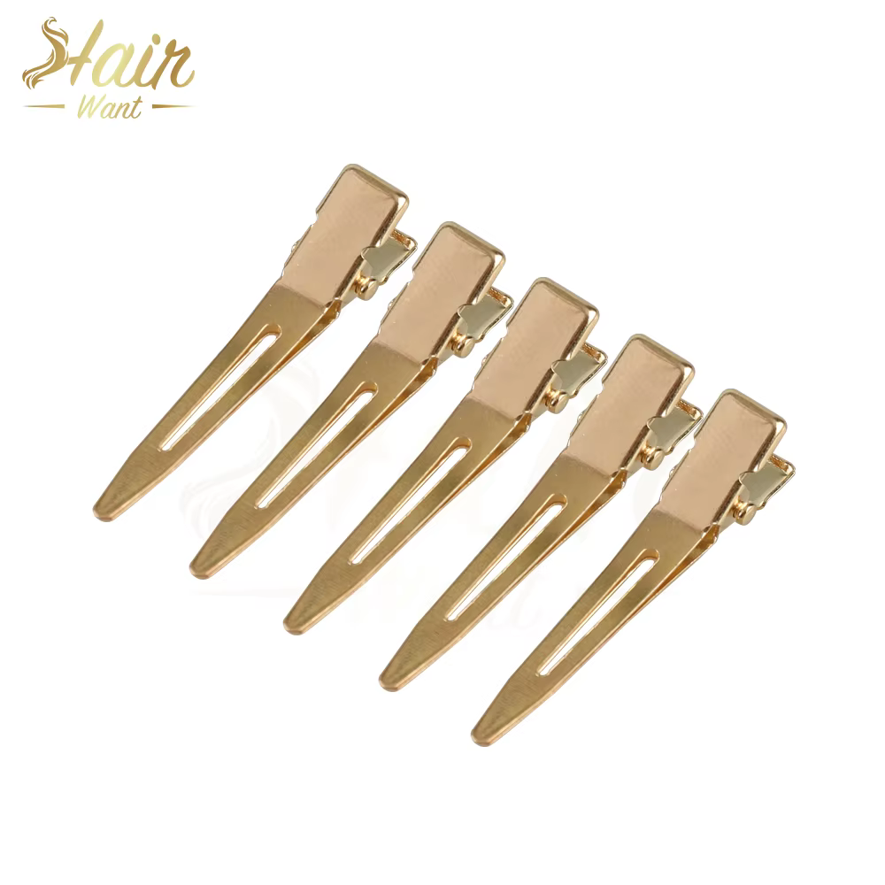 Hair Want-Mini pinces à cheveux bec de canard en métal pour femme