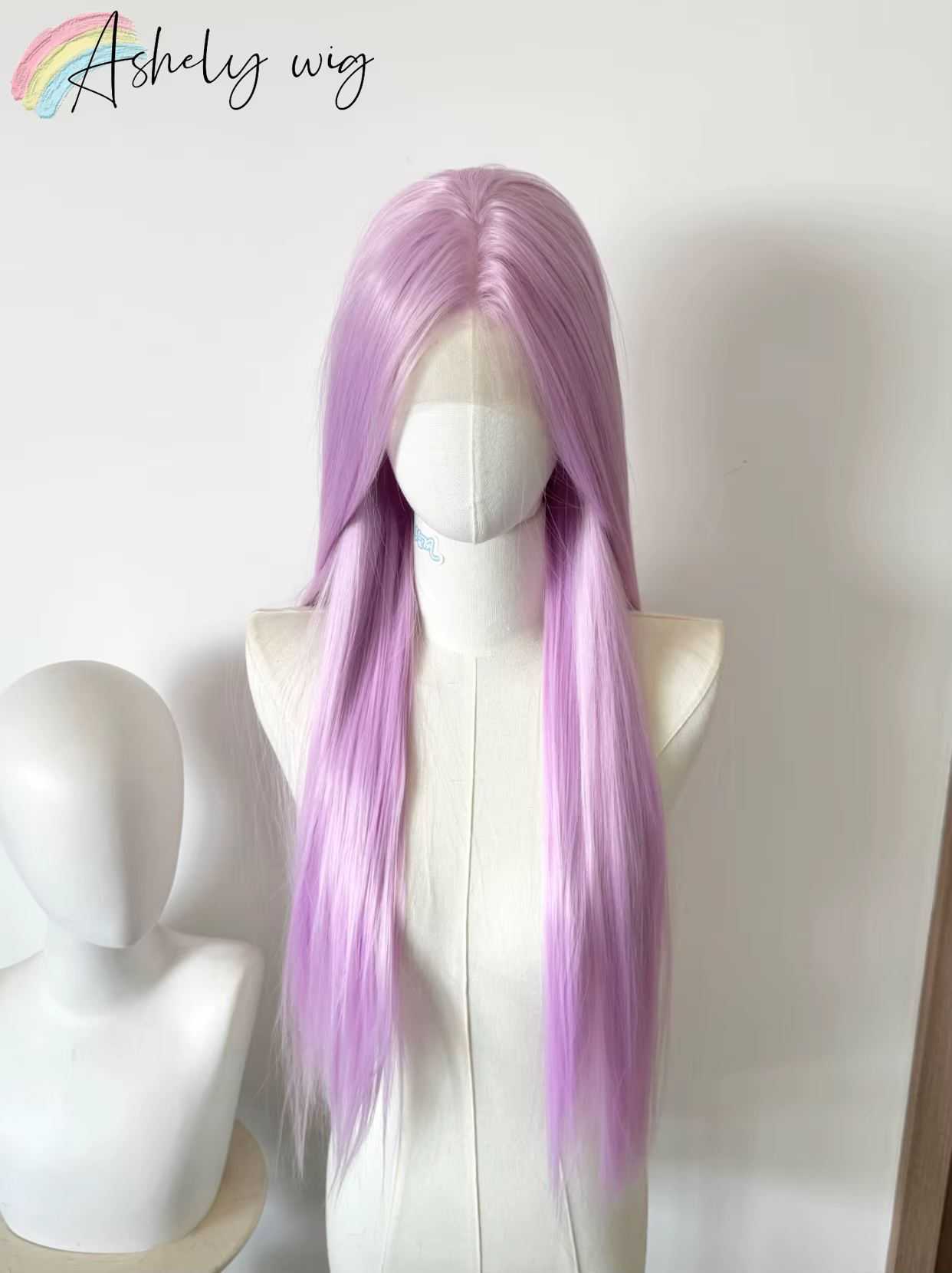 Perruque Lace Front Wig synthétique rose violette pour femmes